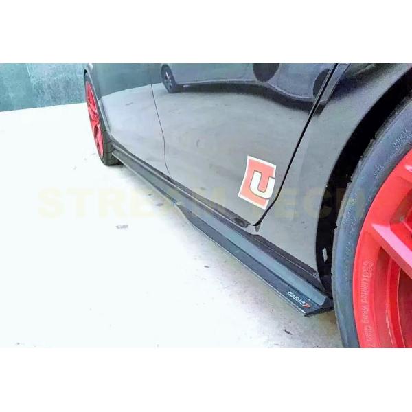 VW フォルクス ワーゲン ゴルフ7 GTI用 REVOタイプ カーボン サイドスカート サイドステ...