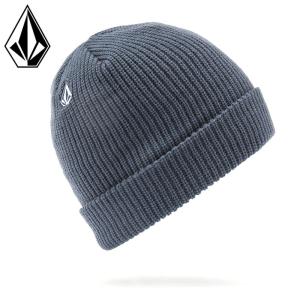 ボルコム カフビーニー スケートボード ロゴ ニットキャップ リブニット VOLCOM D5832202 ブルー系
