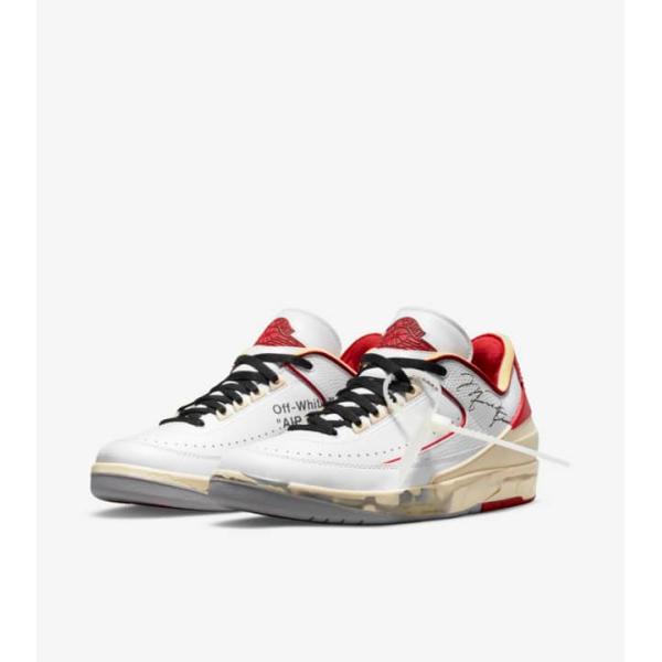 Off-White × Nike Air Jordan 2 Low  White and Varsi...