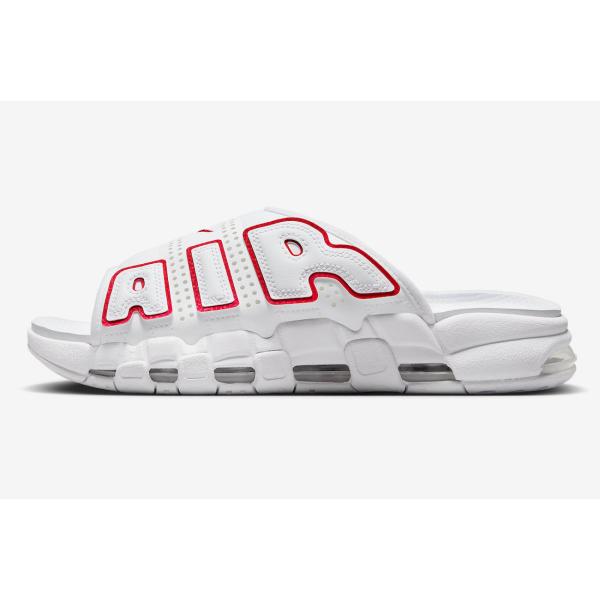 Nike Air More Uptempo Slide White and University R...