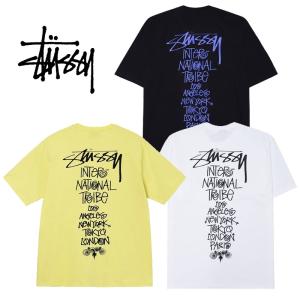 23SS Stussy Tribe Stack Tee ステューシー トライブ スタック Tシャツ【中古】新古品 BLACK L