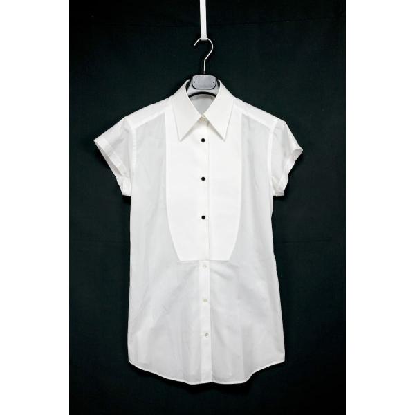 DOLCE&amp;GABBANA 半袖コットンシャツ ブラウス ホワイト レディース 38サイズ FH-F...