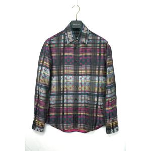 美品 ルイヴィトン 長袖シャツ シルク マルチカラー メンズ SIZE 36