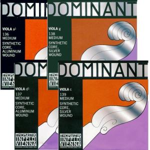 ヴィオラ用弦 ドミナント A線、D線 (アルミ巻)、G線、C線