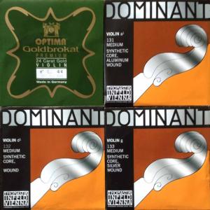 ドミナント(ADsG)+Goldbrokat Premium 24kGold (D線silver) Vn.弦Set