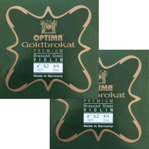 Goldbrokat Premium 2本セット 普通郵便発送 4/4バイオリン用 E線｜stringslabcom-2003
