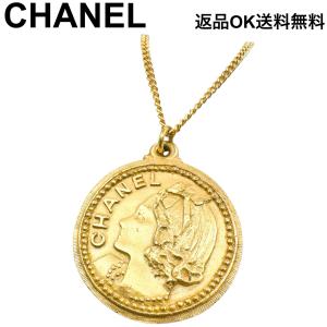 【返品OK】CHANEL シャネル マドモアゼル ネックレス ゴールド メダル コインモチーフ ペンダント ヴィンテージ 03 フランス製 【D467901293502ミ2608】