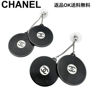 【返品OK】希少 CHANEL シャネル レコード ピアス ココマーク ヴィンテージ レコード盤 両耳 レディース アクセサリー【D467901294303ミ2608】