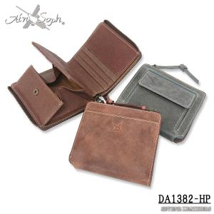 Ain Soph レザー 二つ折り財布 ブラウン/グリーン/ ダークブラウン Ain Soph アインソフ 財布 二つ折り ミドルサイズ 大容量
