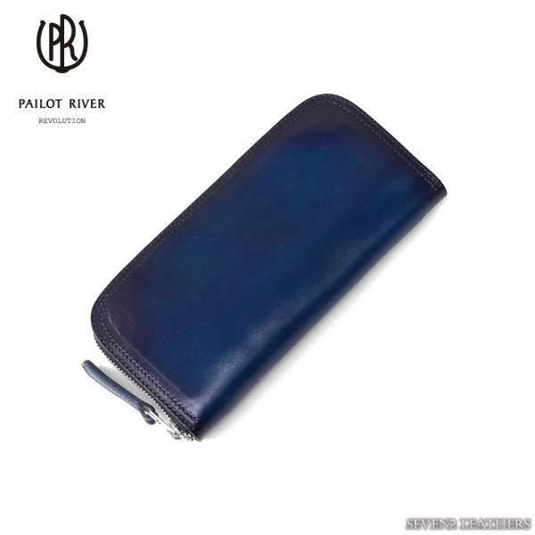 パイロットリバー PAILOTRIVER 長財布 ロングウォレット ラウンドジップ メンズ 手染め ...