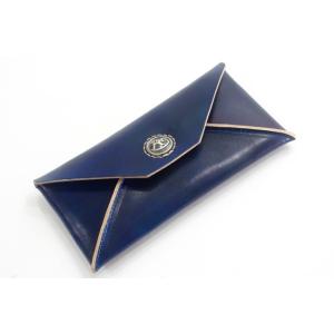 パイロットリバー PAILOTRIVER 長財布 ロングウォレット 手染め ブルー 男女兼用 牛革 ...