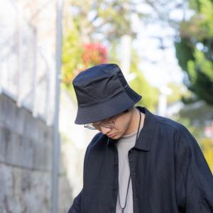 【INTERIM】 "ギザバックサテンバケットハット" sus4-it23s139 col:BLACK｜sts