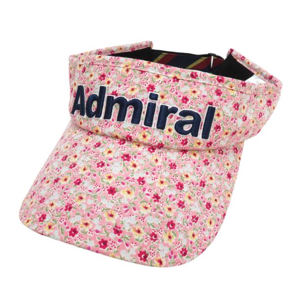 ADMIRAL アドミラル  サンバイザー 花柄 ピンク系 フリー ゴルフウェア