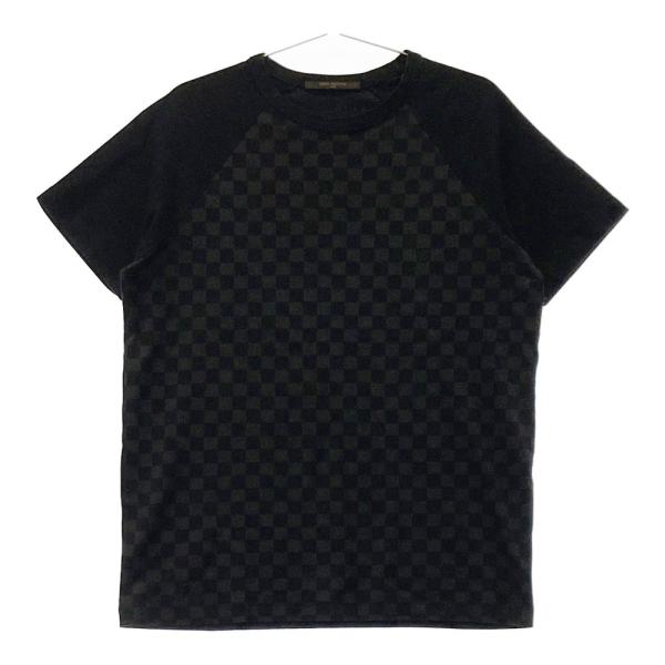 LOUIS VUITTON ルイ ヴィトン  ダミエ クルーネック Tシャツ  ブラック系 S メン...