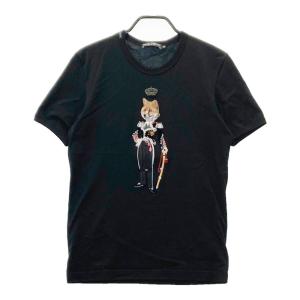 DOLCE &amp; GABBANA ドルチェ アンド ガッバーナ  FOX Tシャツ  ブラック系 46...