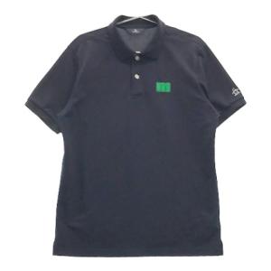 サイズ：M MUNSING WEAR マンシングウェア  半袖ポロシャツ ロゴプリント  ネイビー系 [240101431115] ゴルフウェア メンズ ストスト MUNSING WEAR マンシングウェア 半袖ポロシャツ ロゴプリント