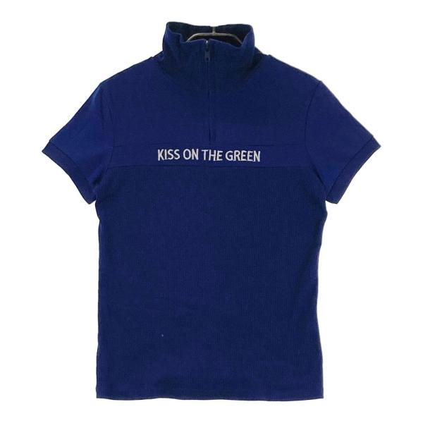 KISS ON THE GREEN キスオンザグリーン  ハーフジップ半袖シャツ  ネイビー系 M ...