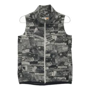 サイズ：M MUNSING WEAR マンシングウェア SL6562 ; 中綿 ニット ジップベスト 千鳥 格子柄 グレー系 [240101448296] ゴルフウェア レディース ストスト MUNSING WEAR マンシングウェア SL6562 ; 中綿 ニット ジップベスト