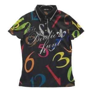 BIRDIE HUNT バーディーハント 半袖ポロシャツ スガル柄 ピンク系 M