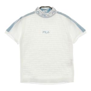 FILA GOLF フィラゴルフ  ハイネック 半袖ニット  ホワイト系 M ゴルフウェア レディー...