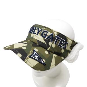 PEARLY GATES パーリーゲイツ フリース耳当て付 サンバイザー 星柄