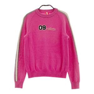 超美品】アルチビオ セーター 白×レッド ラインストーンロゴ ニット
