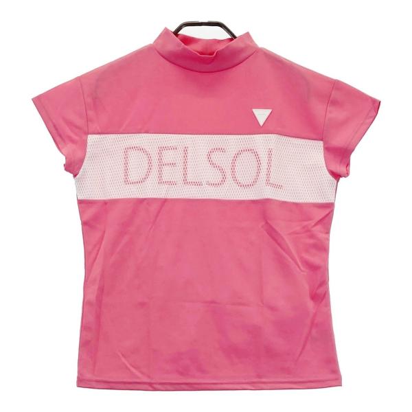 DELSOL デルソル  ハイネック 半袖Tシャツ  ピンク系 L ゴルフウェア レディース