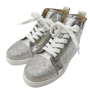 CHRISTIAN LOUBOUTIN クリスチャン ルブタン スニーカー スワロフスキー シルバー系 36 レディース