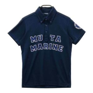 MUTA MARINE ムータマリン  半袖ポロシャツ ボタンダウン  ネイビー系 XS ゴルフウェア メンズ｜stst-used