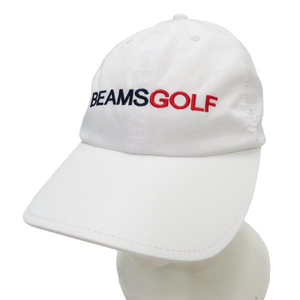 BEAMS GOLF ビームスゴルフ  メッシュ キャップ  ホワイト系 M ゴルフウェア