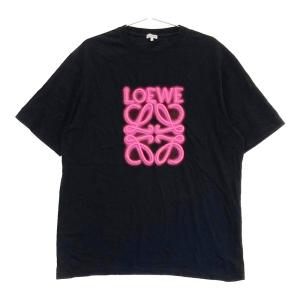 LOEWE ロエベ  半袖Tシャツ アナグラム ネオン ブラック系 XS メンズ｜stst-used