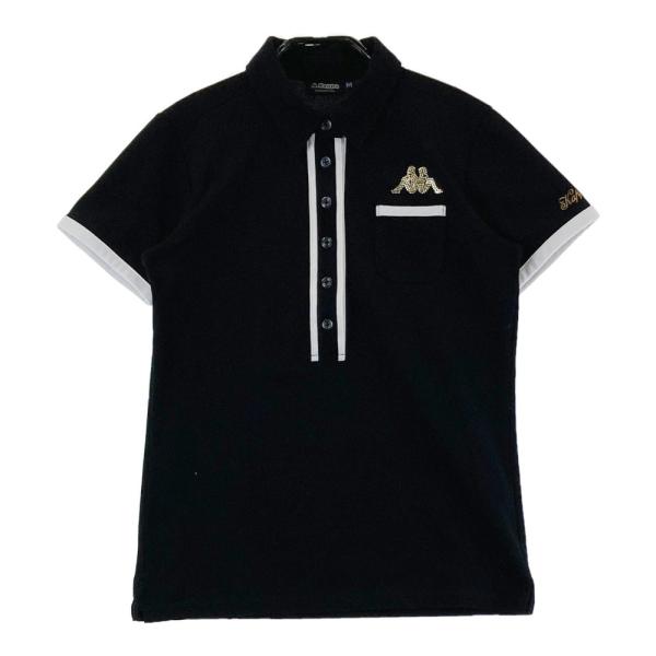 KAPPA GOLF カッパゴルフ  半袖ポロシャツ  ブラック系 M ゴルフウェア レディース