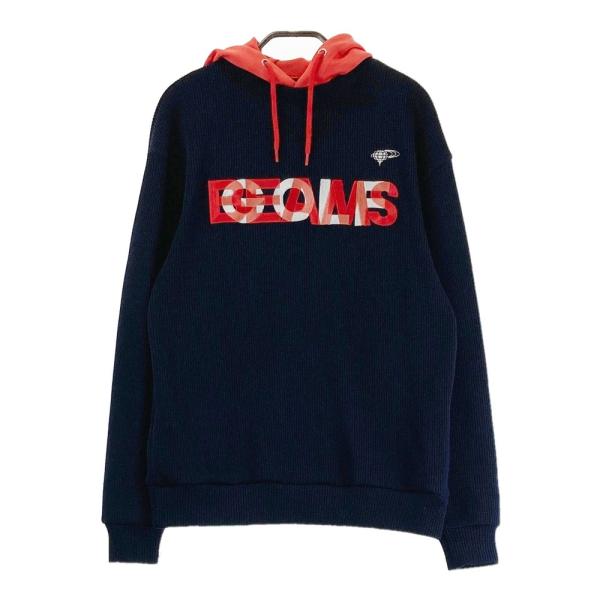 BEAMS GOLF ビームスゴルフ  フード付き 長袖ニットセーター  ネイビー系 S ゴルフウェ...