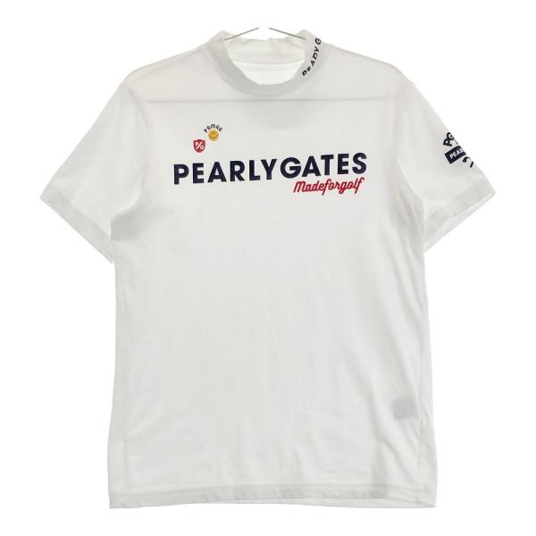 PEARLY GATES パーリーゲイツ  ハイネック 半袖Tシャツ ニコちゃん  ホワイト系 4 ...