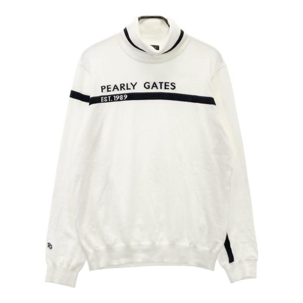 PEARLY GATES パーリーゲイツ 2023年モデル ハイネック 長袖Tシャツ  ホワイト系 ...