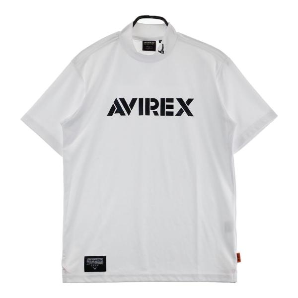 AVIREX GOLF アヴィレックスゴルフ  ハイネック 半袖Tシャツ  ホワイト系 M ゴルフウ...