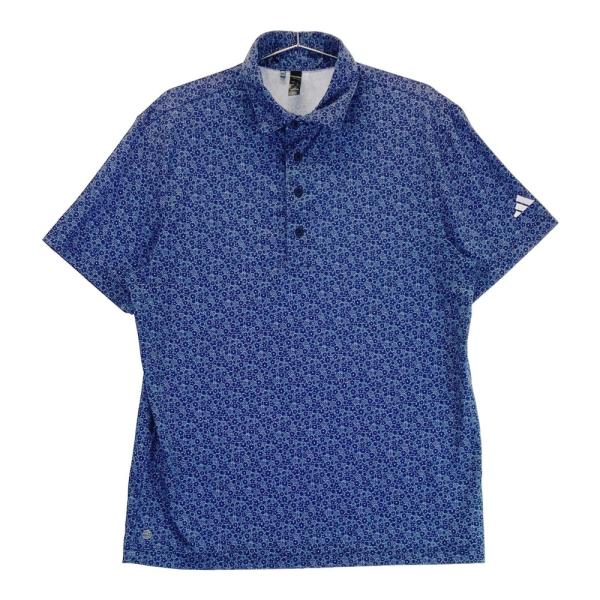 ADIDAS GOLF アディダスゴルフ HR7910 半袖ポロシャツ 花柄 ネイビー系 M ゴルフ...
