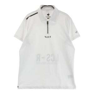 LECOQ GOLF ルコックゴルフ 2023年モデル ハーフジップ 半袖ポロシャツ ホワイト系 L ゴルフウェア メンズ