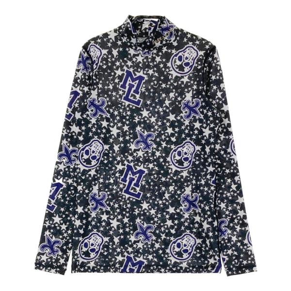 MARK&amp;LONA マークアンドロナ  ハイネック 長袖Tシャツ スカル 星柄 ブラック系 WS ゴ...