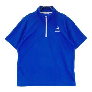 LECOQ GOLF ルコックゴルフ 2022年モデル ハーフジップ 半袖Tシャツ ブルー系 O ゴルフウェア メンズ