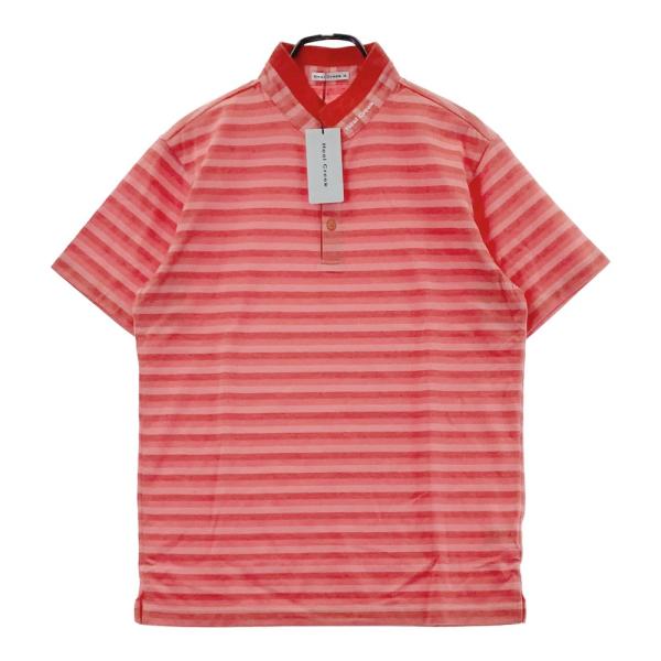 【新品】HEAL CREEK ヒールクリーク 001-26341 半袖ポロシャツ ボーダー ピンク系...