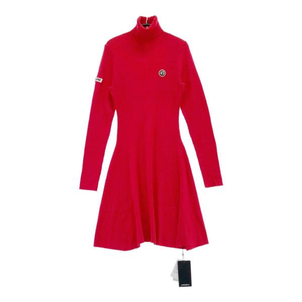 【新品】CPG GOLF シーピージーゴルフ  タートルネック 長袖ニットワンピース  レッド系 2...