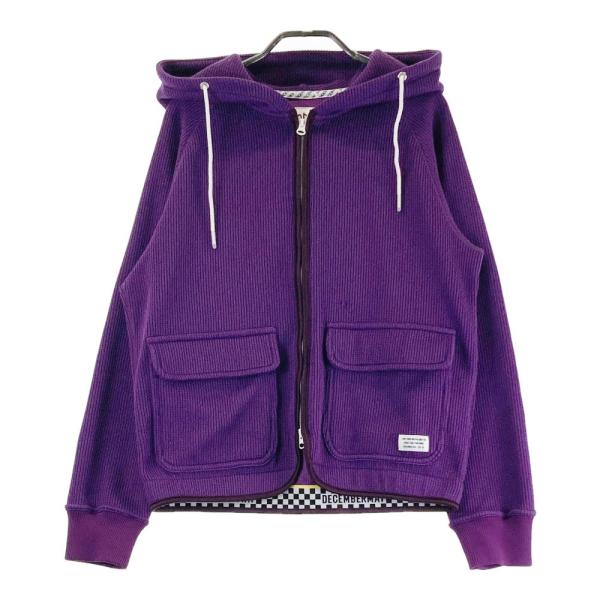 DECEMBERMAY ディセンバーメイ  フード付き ニットジャケット  パープル系 UNISEX...
