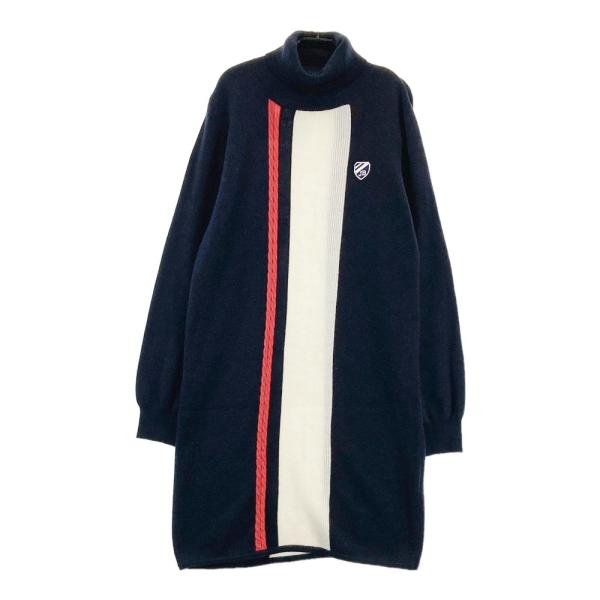 JACK BUNNY ジャックバニー  タートルネック ニットワンピース  ネイビー系 2 ゴルフウ...