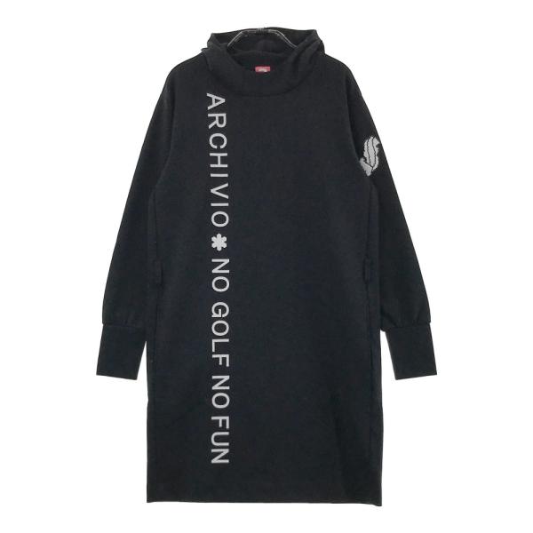 ARCHIVIO アルチビオ  フード付 長袖ワンピース  ブラック系 36 ゴルフウェア レディー...