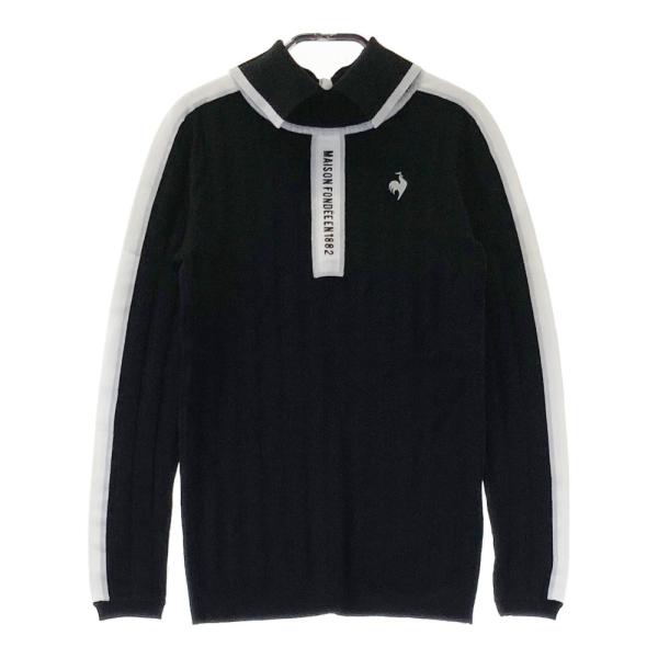 【新品】LE COQ GOLF ルコックゴルフ  タートルニットセーター  ブラック系 S ゴルフウ...
