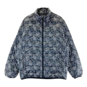 【美品】St ANDREWS セントアンドリュース ダウンジャケット LL セントアンドリュース ダウンジャケット ネイビー×黒 袖着脱可 バイ