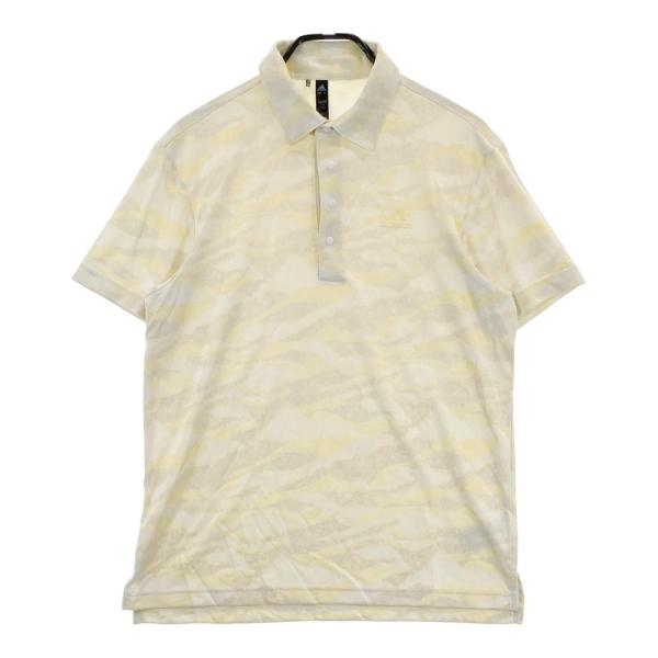 ADIDAS GOLF アディダスゴルフ  半袖ポロシャツ 総柄 イエロー系 L ゴルフウェア メン...