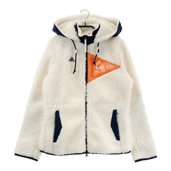 ADIDAS GOLF アディダスゴルフ  ボア ジップパーカー  ホワイト系 S ゴルフウェア レ...