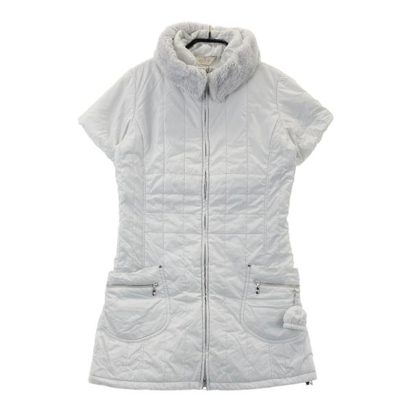 ADABAT アダバット  中綿ジップワンピース ボア付  グレー系 38 ゴルフウェア レディース